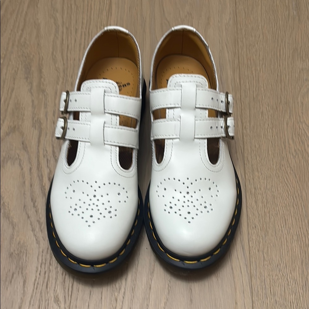 Dr. Martens White Heart Design Dress Shoes